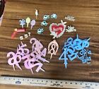 Lot of 45 Vtg.  Cake Cupcake Decoration Toppers, Numbers, Candle Holders, Heart