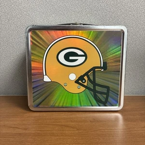 🏈 RARE VINTAGE 1998 OFFICIALLY LICENSED NFL GREEN BAY PACKER METAL LUNCHBOX VGC - Picture 1 of 12