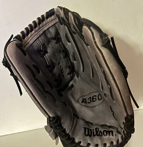 Wilson A360 Genuine Leather A03RS15 14 Baseball Softball 14”Glove Left Hand RHT - Picture 1 of 23