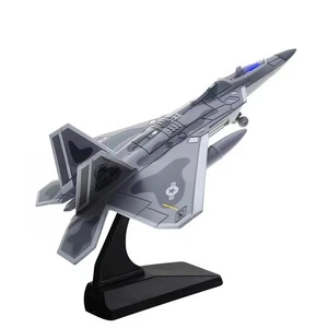 1:100 Pull Back Aviation Aircraft F-22 Fighter Military Aircraft W/ Sound&Light - Picture 1 of 12