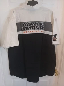 New Harley Davidson racing button up garage work shirt 2XL biker motorcycles - Picture 1 of 22