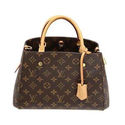 Подлинная сумка Louis Vuitton M41055 Montaigne BB с монограммой в хорошем состоянии без звезд LV F/S - Изображение 1 из 4
