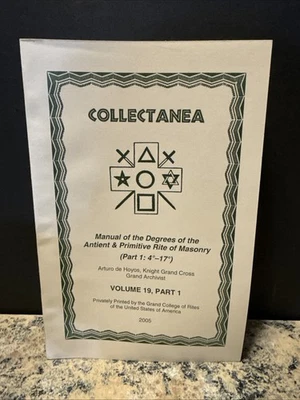 Collectanea:Manual of the Degrees of the Ancient & Primitive Rite Masonry 19-1 - Image 1 of 3