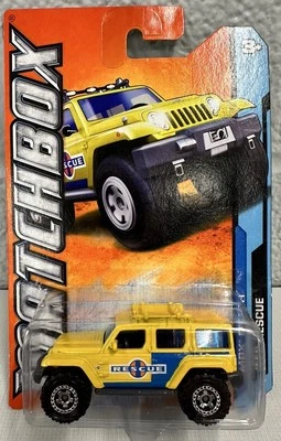 MATCHBOX  2012 MBX BEACH JEEP RESCUE #8 YELLOW - Image 1 of 4