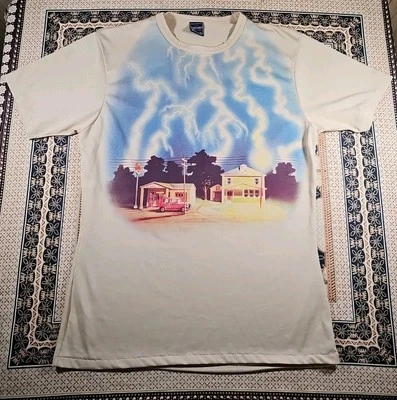 Camisa ROBERT BRUCE ESTAMPADA POLIÉSTER AÑOS 70 NUEVA DE COLECCIÓN Lightning Storm Gasolinera XL Foto 1 de 4