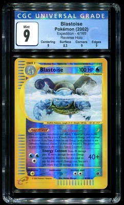 CGC 9 Blastoise Reverse Holo Rare Expedition 2002 Pokemon Card #4 - Image 1 of 2