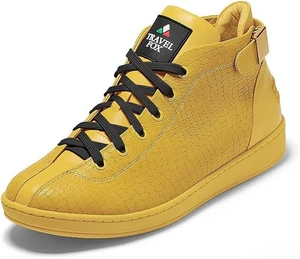 TRAVEL FOX Men's Malibu Spider Leather Lace-Up Mid-Top Yellow Bee 915602-83 - Picture 1 of 5