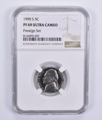 1990-S Jefferson Nickel Prestige Set PF69 UCAM NGC *5664 - Image 1 of 4