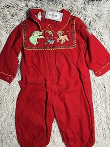 Pagliaccetto vintage anni 90 Disney Store Re Leone vestito rosso bambino 3 mesi mos vintage nuovo - Foto 1 di 5
