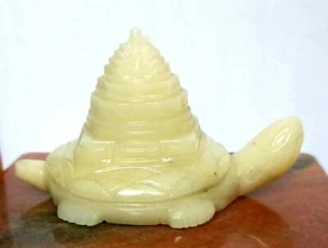 Yellow Jade Tortoise Meru Shri Yantra Sri Chakra Mandala - Picture 1 of 1
