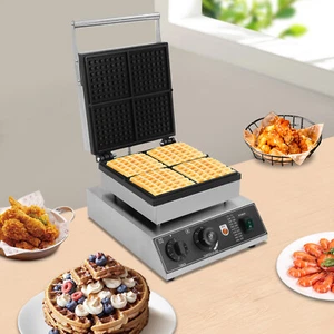 Commercial Electric Waffle Maker Nonstick Belgian Waffle Baker Baking Machine - Picture 1 of 21