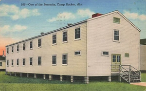 CAMP RUCKER BARRACKS POSTCARD OZARK ENTERPRISE DOTHAN AL ALABAMA 1940s - Picture 1 of 2