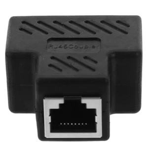 Tee-head Splitter Network Adaptor Ethernet Extension Cable - Afbeelding 1 van 12
