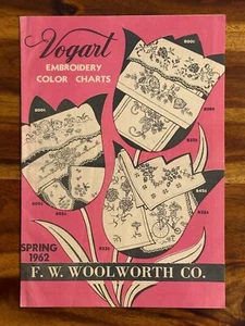 Vogart Stickerei Farbkarten Frühjahr 1962 FW Woolworth Co Vintage Produkthandbuch - Bild 1 von 3