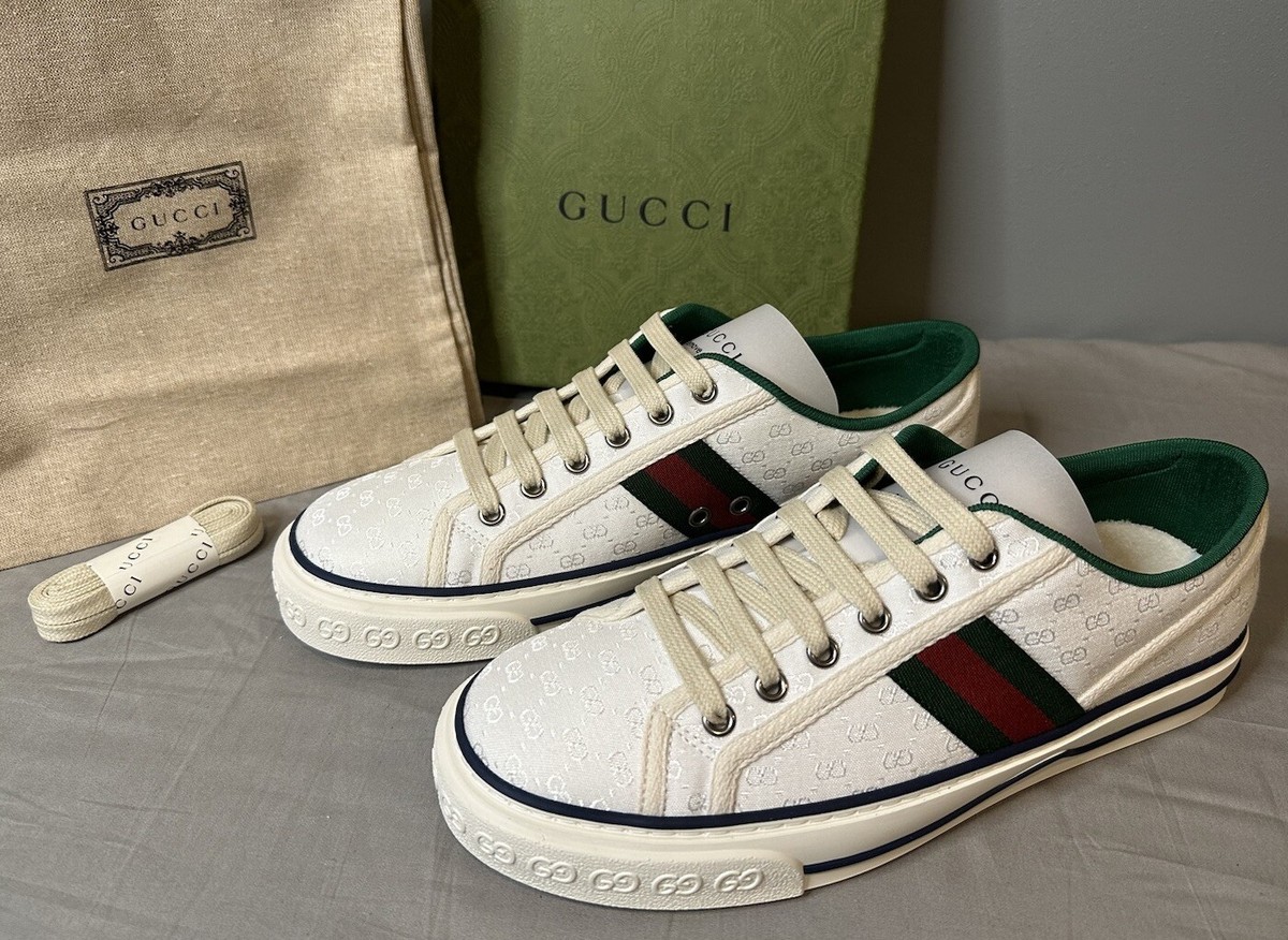 Size 10.5 - Gucci Tennis 1977 White Mini GG W for sale Size 10.5 - Gucci Tennis 1977 White Mini GG W for sale