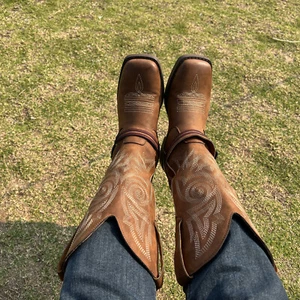 Women's Square Toe Cowgirl Cowboy Boots US Flag Removable Buckle Strap Mid Calf - Picture 1 of 24