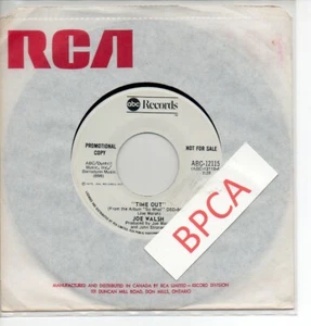 7" Vinyl RCA Canadian Promo White Label Joe Walsh of The Eagles Time Out - Bild 1 von 1