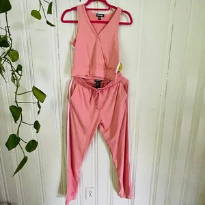 Feathers Damen rosa 2-teiliges sportliches Set Größe M Neu mit Etikett - Bild 1 von 9