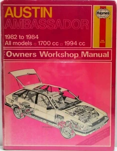 Haynes - Austin Ambassador 1982A 1984 Todo Modelos Propietario Manual de Taller - Imagen 1 de 7