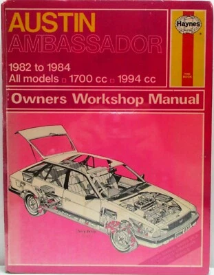 Haynes - Austin Ambassador 1982A 1984 Todo Modelos Propietario Manual de Taller - Imagen 1 de 4