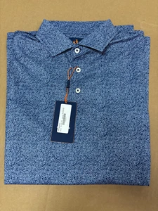 NWT MEN'S DONALD ROSS WALLACE POLO, SIZE: M, COLOR: NAVY/SKY BLUE (M31) - Picture 1 of 3