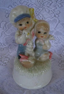 Aufzieh Spieluhr - Kinder mit Vögeln und Hasen (+ Video) - Bild 1 von 4