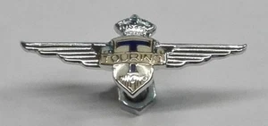CARROZZERIA TOURING MILANO enamel and chromium little emblem 30 mm. - Picture 1 of 3