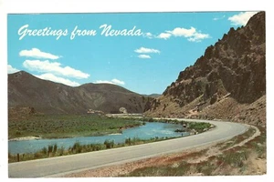 Postal saludos desde Nevada U S Highway 40 Humbolt River - Imagen 1 de 2