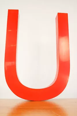 U Fassaden Schrift Buchstabe Aluminum Rot 45 Cm Werbung Beschriftung • 119.50€