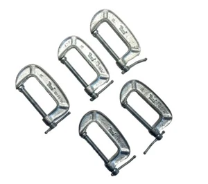 5 Pc Lightly Used Pony C-Clamp 2" Jaw Opening 1" Throat Depth #232 - Picture 1 of 3