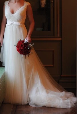 Lusan Mandongus Wedding Dress M (6-8 EUC) - Image 1 of 4