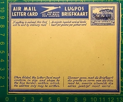 Gran Bretaña Basutolandia, correo aéreo 1944, historia postal, oficial #37402, sin usar Foto 1 de 4