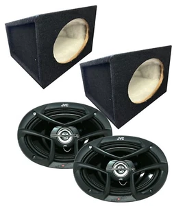 JVC CS-J6930 6x9" 800Watts Power Speakers + 2x Audiotek S1 Car Truck Speaker Box - Picture 1 of 5