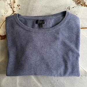 J.Crew Sweater Mens Large Blue Merino Crewneck Wool Blend Pullover Knit - Picture 1 of 5