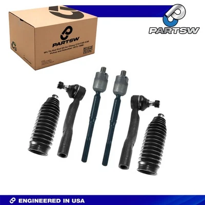 PartsW Lexus ES330 Toyota Camry Solara 2004-2008 6Pc Inner Outer Tie Rod Kit - Image 1 of 4