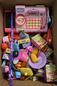 Registrierkasse vorgeben und spielen Essen, Geschirr, Kochgeschirr Spielzeug für Kinder, großes Set - Bild 1 von 14