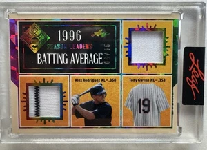 Rodriguez/Gwynn 2025 Leaf Seasons In The Sun 1996 Season Leaders Tie-Dye 6/15 - Picture 1 of 2