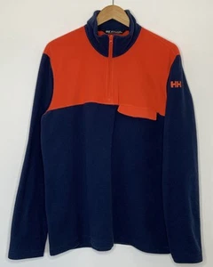 Vellón Helly Hansen Cuarto Cremallera Grande Finales de los 90 Y2K Color Dividido Logo HH - Imagen 1 de 12