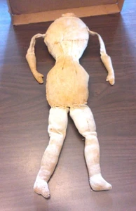 Antiker Stoffpuppenkörper aus dem 19. Jahrhundert 16 Zoll mit Originalkleidung für deutsches China Greiner PM - Bild 1 von 24