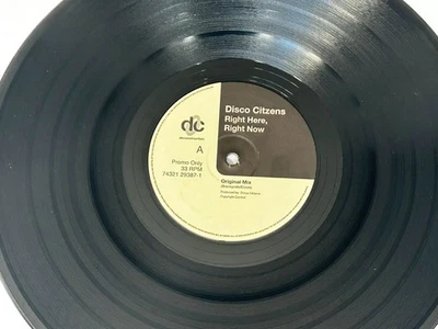 DISCO CITIZENS Right Here Right Now  UK 2-Track PROMO 12"   De-Construction - Image 1 of 4