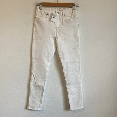 J Crew Niñas Color Runaround Jeans Talla 10 Blanco Foto 1 de 4