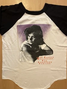 John Cougar Mellencamp The Lonesome Jubilee Large Vintage 3/4 Sleeve T-Shirt 80s - Picture 1 of 7