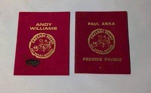 CAESAR'S PALACE LAS VEGAS ANDY WILLIAMS + PAUL ANKA VINTAGE TABLE PROGRAM LOT - Picture 1 of 7
