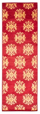3'0" x 9'2" Vintage Hand-knotted Runner Rug Traditional Oriental Wool Carpet - Image 1 of 4