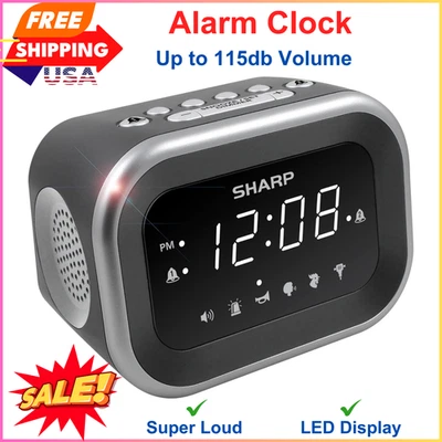 Sharp Big Bang Super Loud Alarm Clock for Heavy Sleepers, 6 Extremely Loud Wake - Image 1 of 4