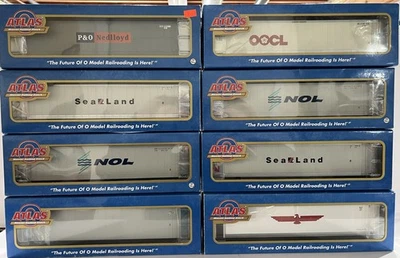 Atlas O Masterline 40' and 45' Intermodal Shipping Container Assortment 16 Items - Image 1 of 4