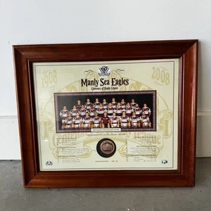 Manly Sea Eagles NRL Memorabilia Frame Centenary Of Rugby League 2008 Ltd Ed - Picture 1 of 11