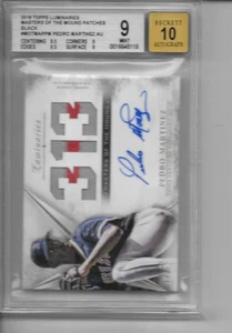 2018 LUMINARIES PEDRO MARTINEZ AUTO TRIPLE PATCH AUTOGRAPH # 1/1 MINT BGS 9 - Picture 1 of 1
