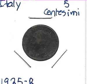 1925 R Italien 5 Centesimi Vittorio Emanuele III zirkuliert - Bild 1 von 2