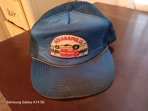 VINTAGE INDIANAPOLIS RACING TRADITION SNAPBACK TRUCKER CAP BLUE - Picture 1 of 2